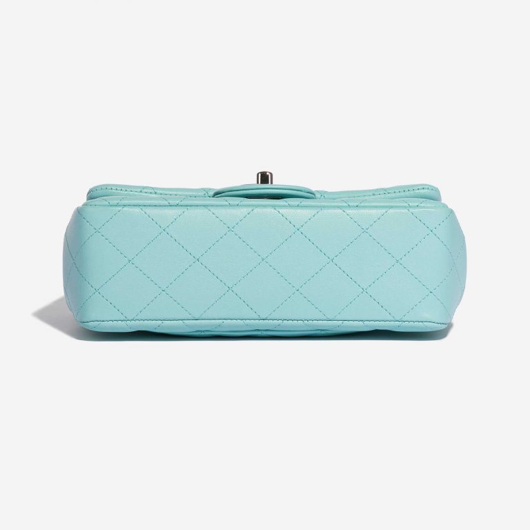 Pre-owned Chanel bag Timeless Mini Rectangular Lamb Tiffany Blue Blue Back | Sell your designer bag on Saclab.com