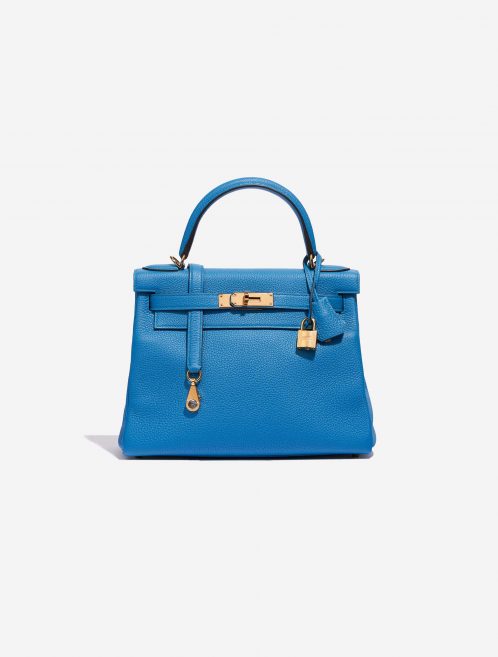 Pre-owned Hermès Tasche Kelly 28 Togo Blau Sansibar Blau Front | Verkaufen Sie Ihre Designer-Tasche auf Saclab.com