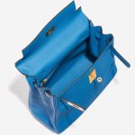 Pre-owned Hermès bag Kelly 28 Togo Blue Zanzibar Blue Inside | Sell your designer bag on Saclab.com