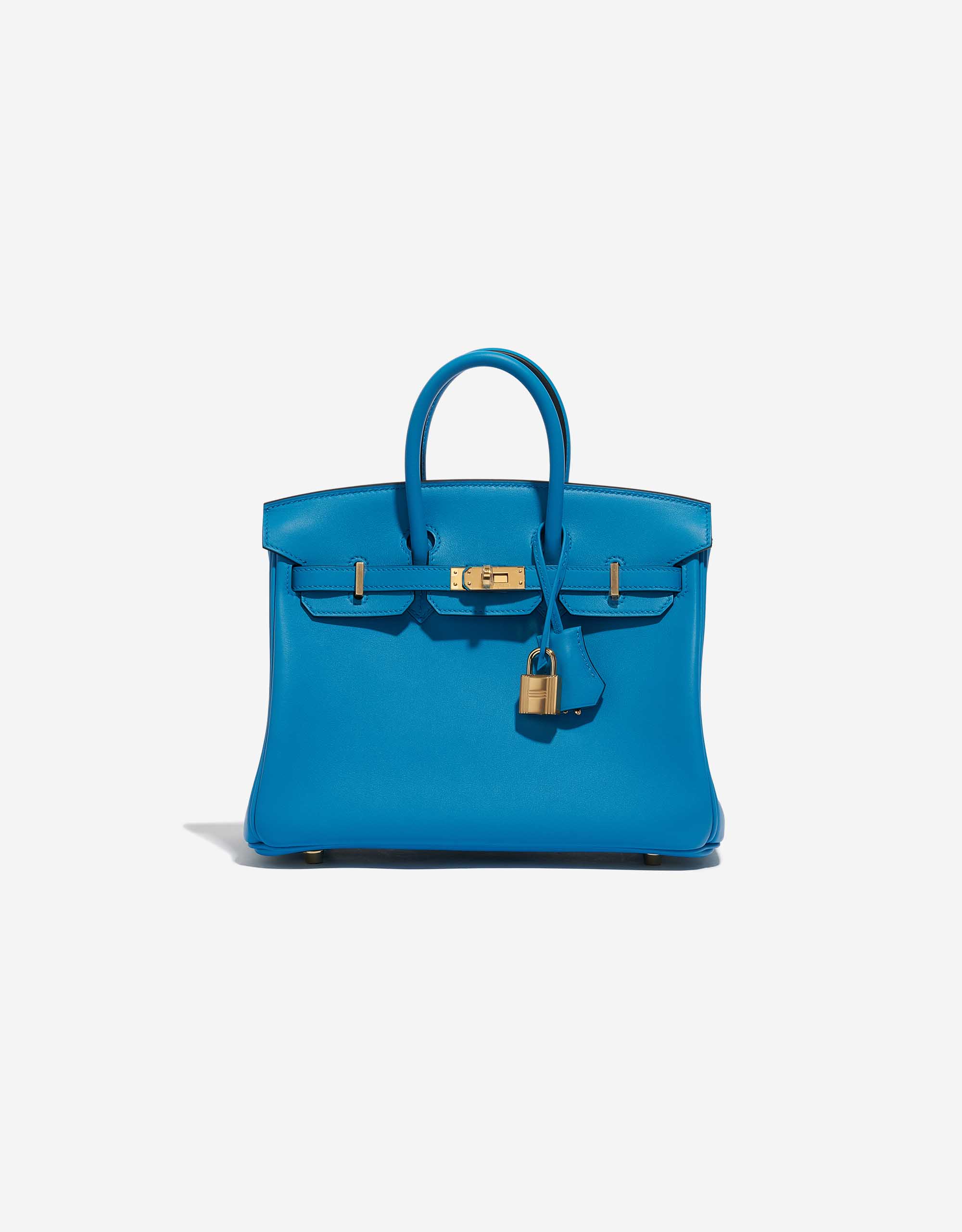 Hermès Birkin 25 cm Handbag in Blue Swift Leather