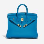 Pre-owned Hermès bag Birkin 25 Swift Blue Frida Blue Front Open | Sell your designer bag on Saclab.com