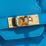 Pre-owned Hermès bag Birkin 25 Swift Blue Frida Blue Closing System | Sell your designer bag on Saclab.com