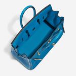 Pre-owned Hermès bag Birkin 25 Swift Blue Frida Blue Inside | Sell your designer bag on Saclab.com