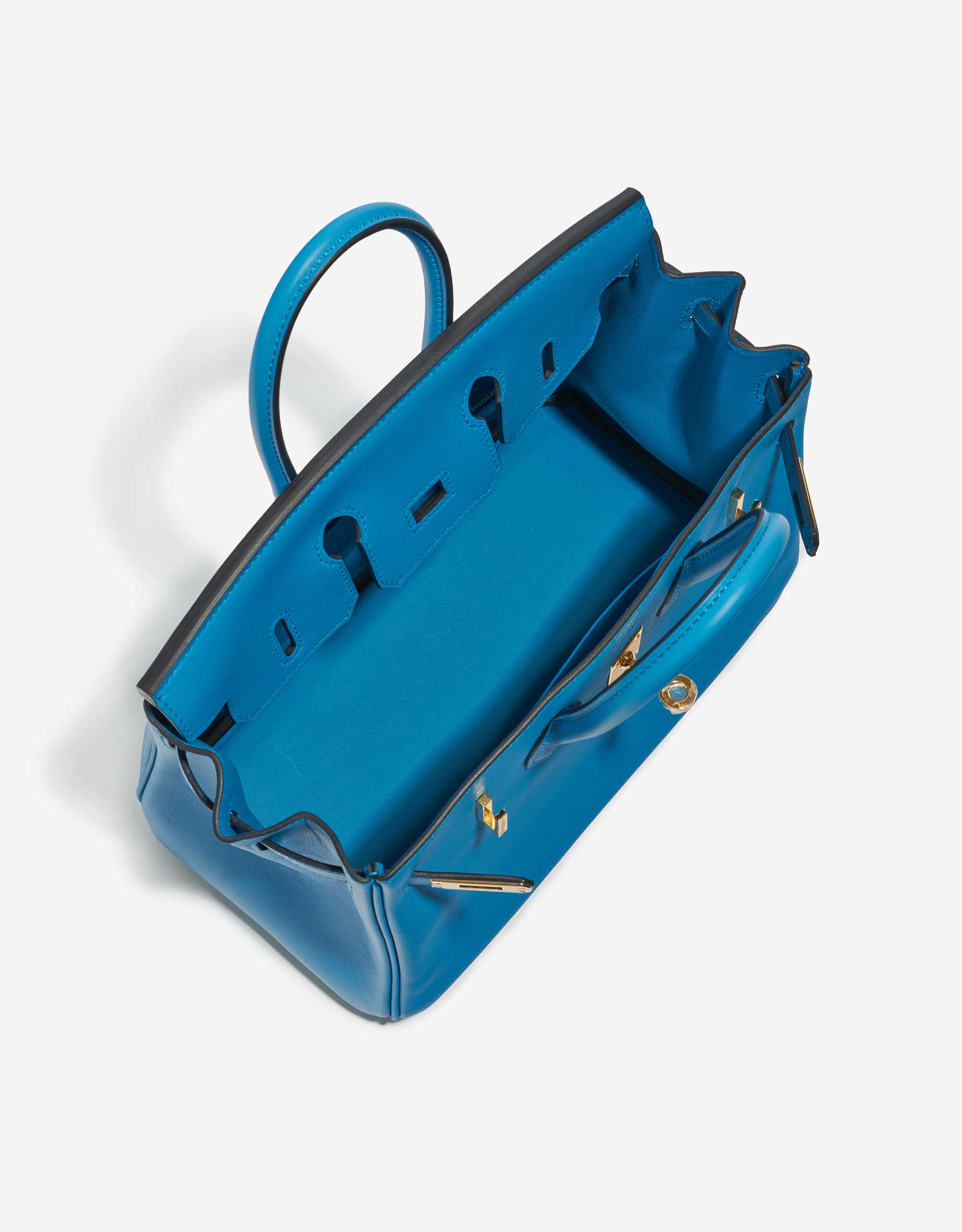 Gebrauchte Hermès Tasche Birkin 25 Swift Blau Frida Blue Inside | Verkaufen Sie Ihre Designer-Tasche auf Saclab.com