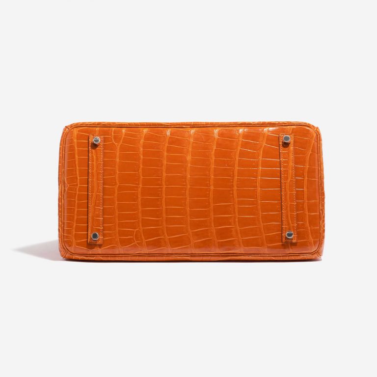 Sac Hermès Birkin 35 Porosus Crocodile Pain d'épice Orange Bottom | Vendez votre sac de créateur sur Saclab.com