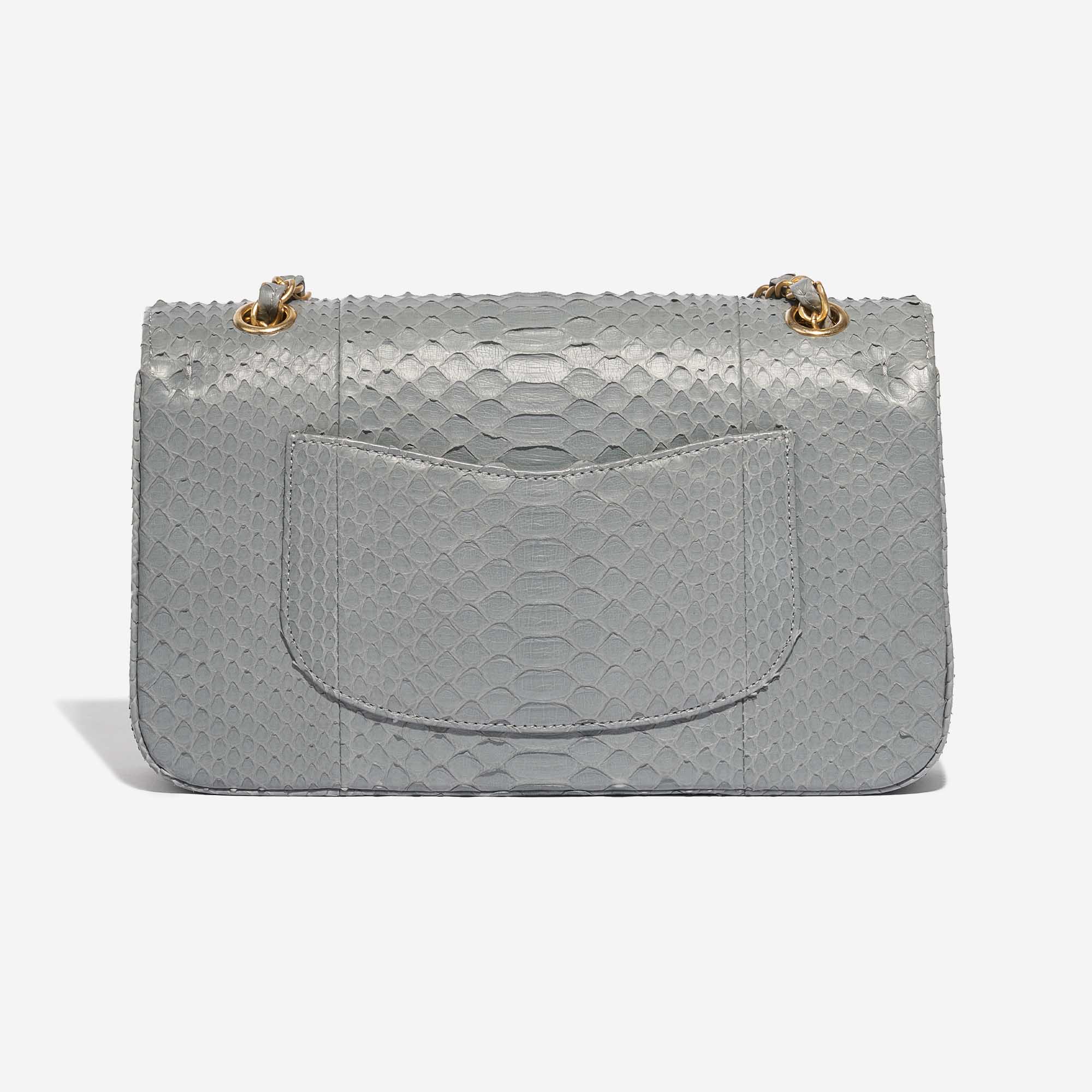 Pre-owned Chanel Tasche Timeless Medium Python Grau, 18k Gold und 2,5ct Diamanten Grey Back | Verkaufen Sie Ihre Designer-Tasche auf Saclab.com