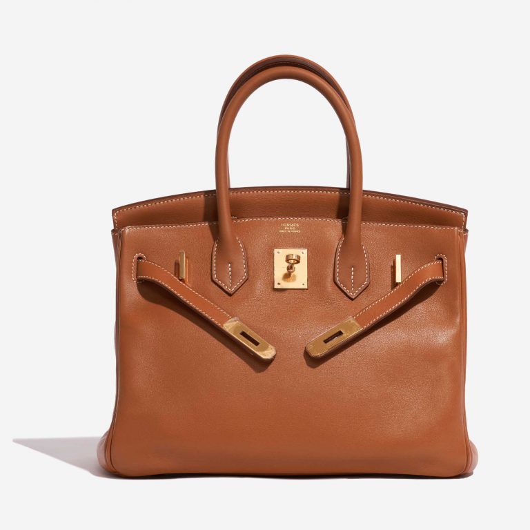 Pre-owned Hermès bag Birkin 30 Swift Gold Brown Front Open | Sell your designer bag on Saclab.com