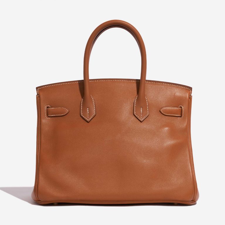 Pre-owned Hermès bag Birkin 30 Swift Gold Brown Back | Sell your designer bag on Saclab.com