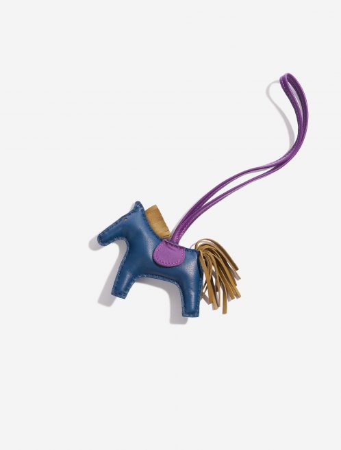 Hermès Rodeo PM Milo Lammleder Bleu de Malte / Kraft / Violet