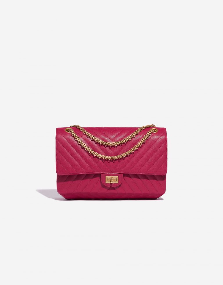 Pre-owned Chanel bag 2.55 Reissue 226 Calf Pink / Blue Blue Front | Sell your designer bag on Saclab.com