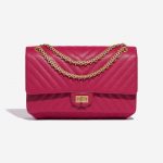 Pre-owned Chanel bag 2.55 Reissue 226 Calf Pink / Blue Blue, Dark blue, Pink Front | Sell your designer bag on Saclab.com