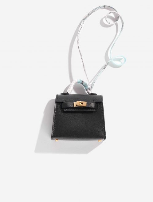 Pre-owned Hermès bag Kelly Twilly Swift Black Black Front | Sell your designer bag on Saclab.com