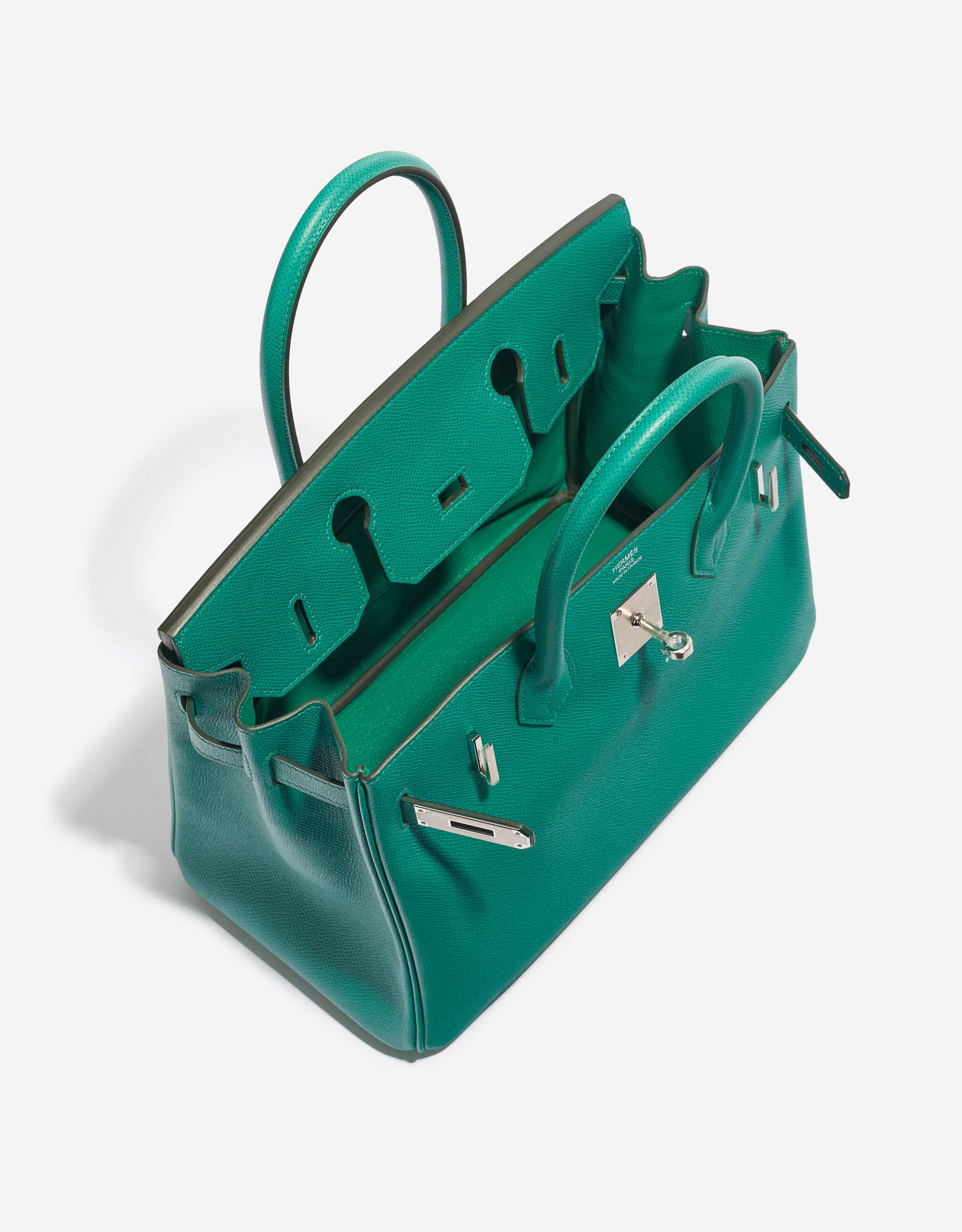 Pre-owned Hermès Tasche Birkin 30 Epsom Vert Jade Green Inside | Verkaufen Sie Ihre Designer-Tasche auf Saclab.com