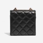 Pre-owned Chanel bag Clutch with Chain Lamb Black Black Back | Sell your designer bag on Saclab.com