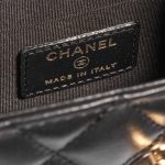 Pre-owned Chanel bag Clutch with Chain Lamb Black Black Logo | Sell your designer bag on Saclab.com
