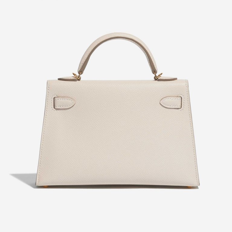 Pre-owned Hermès bag Kelly Mini Epsom Craie White Back | Sell your designer bag on Saclab.com