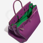 Pre-owned Hermès bag Birkin 40 HSS Togo Anemone / Bamboo Green, Violet Inside | Sell your designer bag on Saclab.com