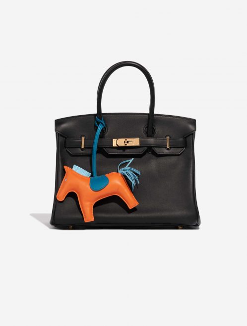 Sac Hermès d'occasion Rodeo GM Milo Lamb Feu / Bleu Aztec / Bleu Mykonos Multicolore, Orange Front | Vendez votre sac de créateur sur Saclab.com