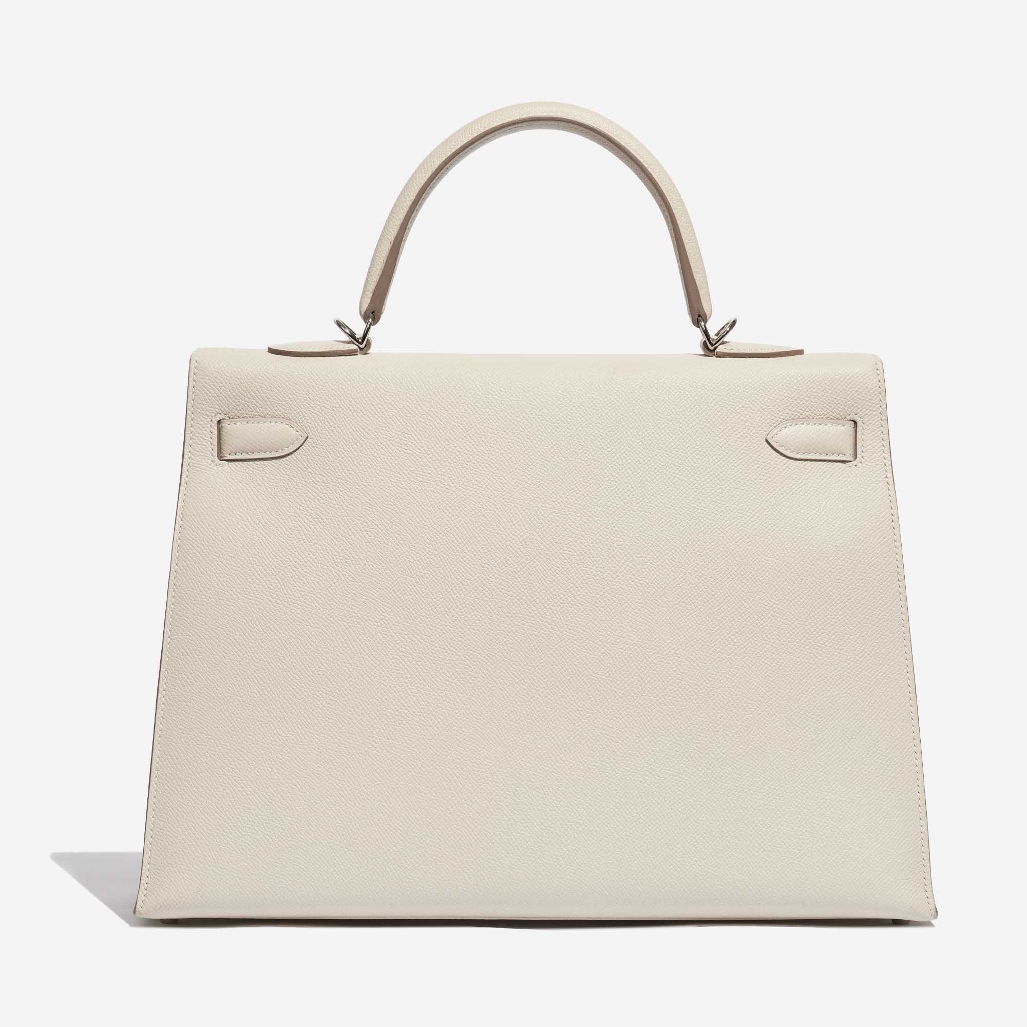 Pre-owned Hermès Tasche Kelly 35 Epsom Craie White Back | Verkaufen Sie Ihre Designer-Tasche auf Saclab.com