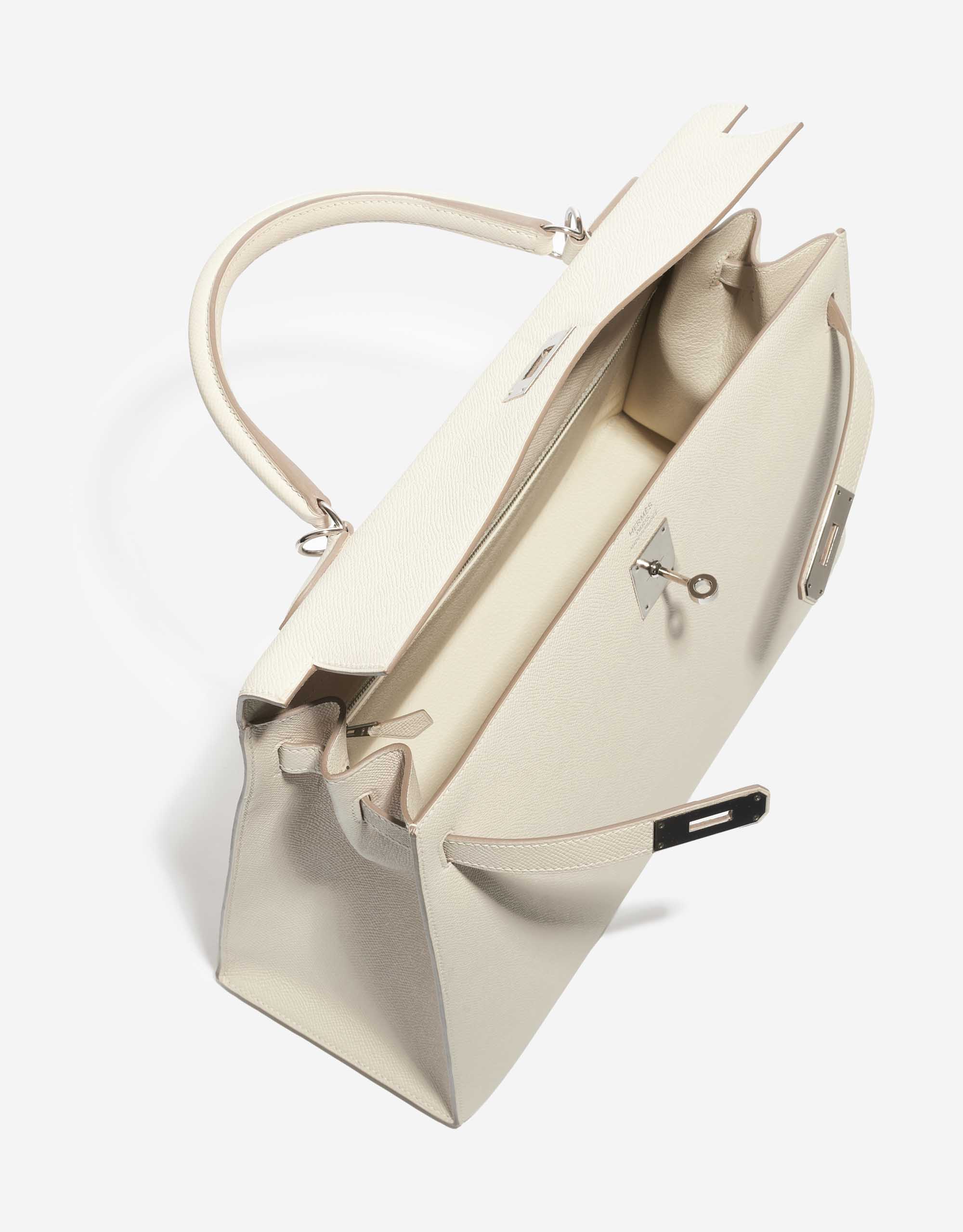 Sac Hermès d'occasion Kelly 35 Epsom Craie Blanc Intérieur | Vendez votre sac de créateur sur Saclab.com
