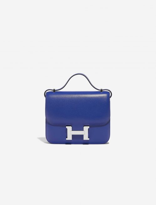 Pre-owned Hermès bag Constance 18 Swift Blue Electrique Blue Front | Sell your designer bag on Saclab.com