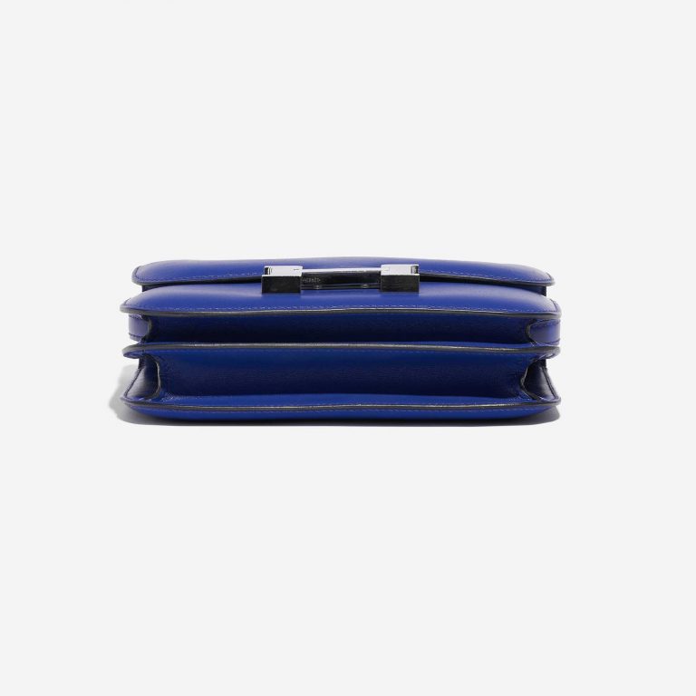 Pre-owned Hermès bag Constance 18 Swift Blue Electrique Blue Bottom | Sell your designer bag on Saclab.com