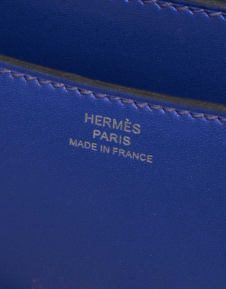 Pre-owned Hermès bag Constance 18 Swift Blue Electrique Blue Logo | Sell your designer bag on Saclab.com