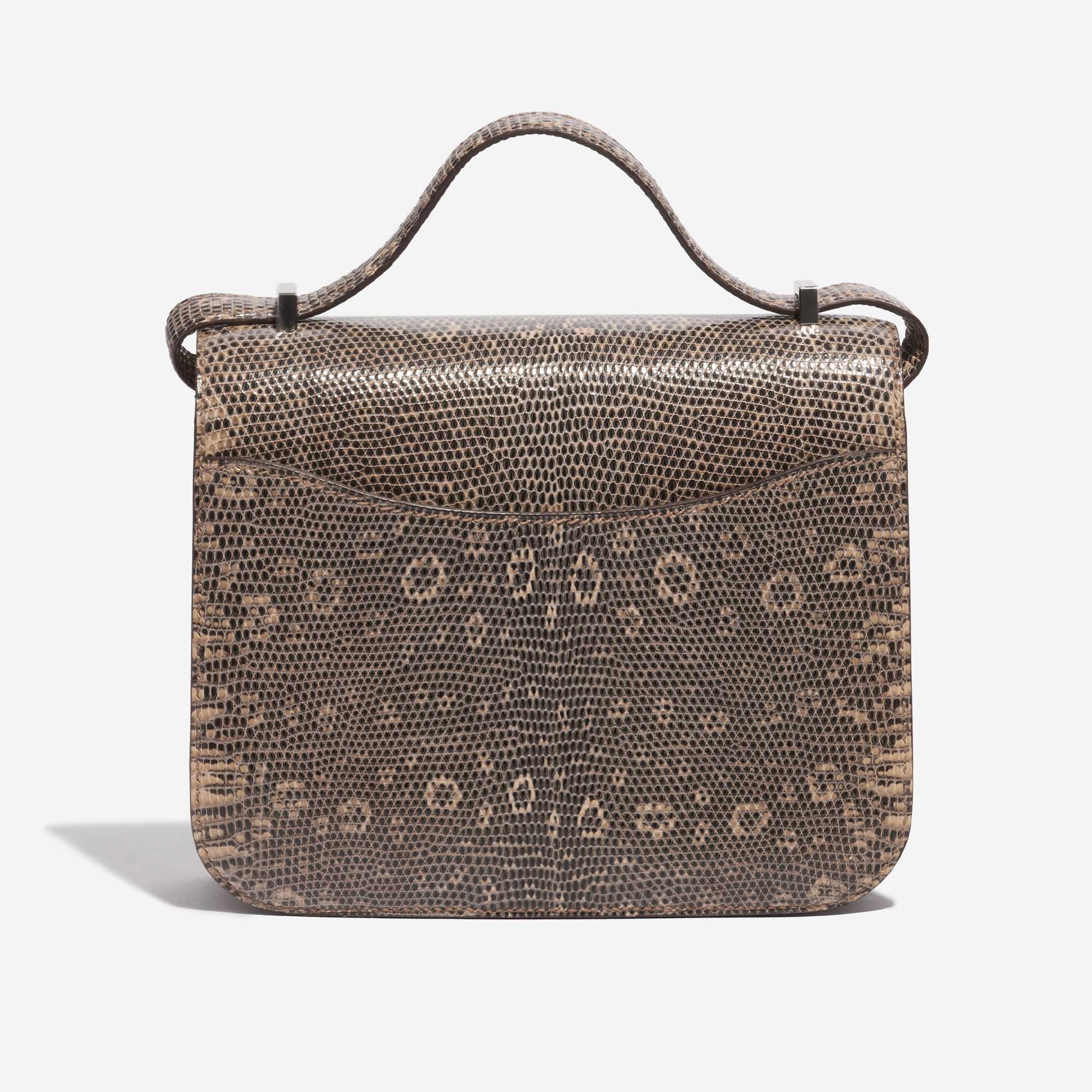 Pre-owned Hermès bag Constance 18 Salvator Lizard Desert Ombré Beige, Brown Back | Sell your designer bag on Saclab.com