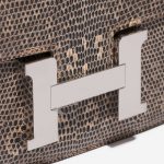 Pre-owned Hermès bag Constance 18 Salvator Lizard Desert Ombré Beige, Brown Closing System | Sell your designer bag on Saclab.com