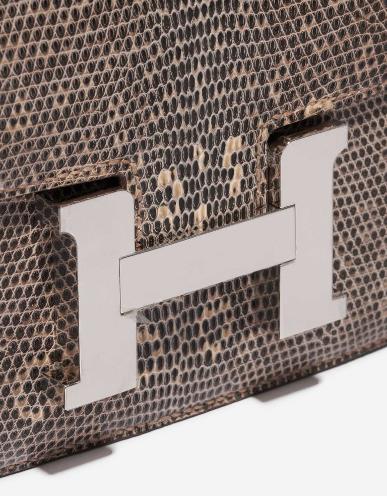 Pre-owned Hermès bag Constance 18 Salvator Lizard Desert Ombré Beige Front | Sell your designer bag on Saclab.com