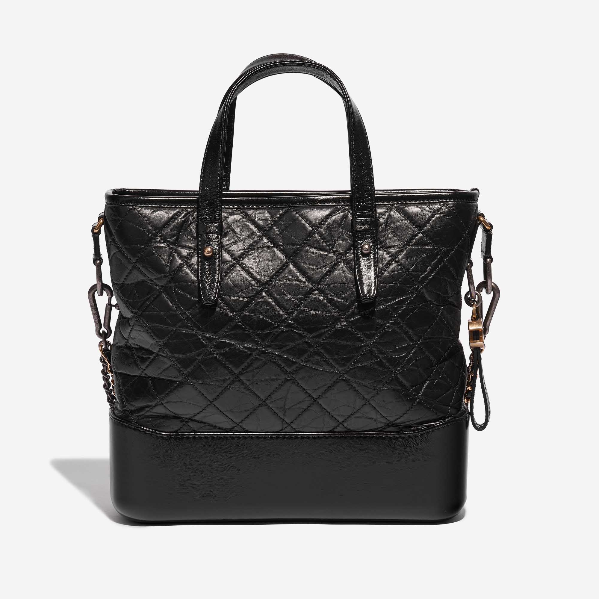 Pre-owned Chanel bag Gabrielle Medium Calf Black Black Back | Sell your designer bag on Saclab.com