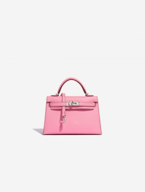 Pre-owned Hermès bag Kelly Mini Epsom 5P Bubblegum Pink, Rose Front | Sell your designer bag on Saclab.com