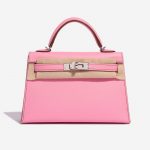 Pre-owned Hermès bag Kelly Mini Epsom 5P Bubblegum Pink, Rose Front Velt | Sell your designer bag on Saclab.com