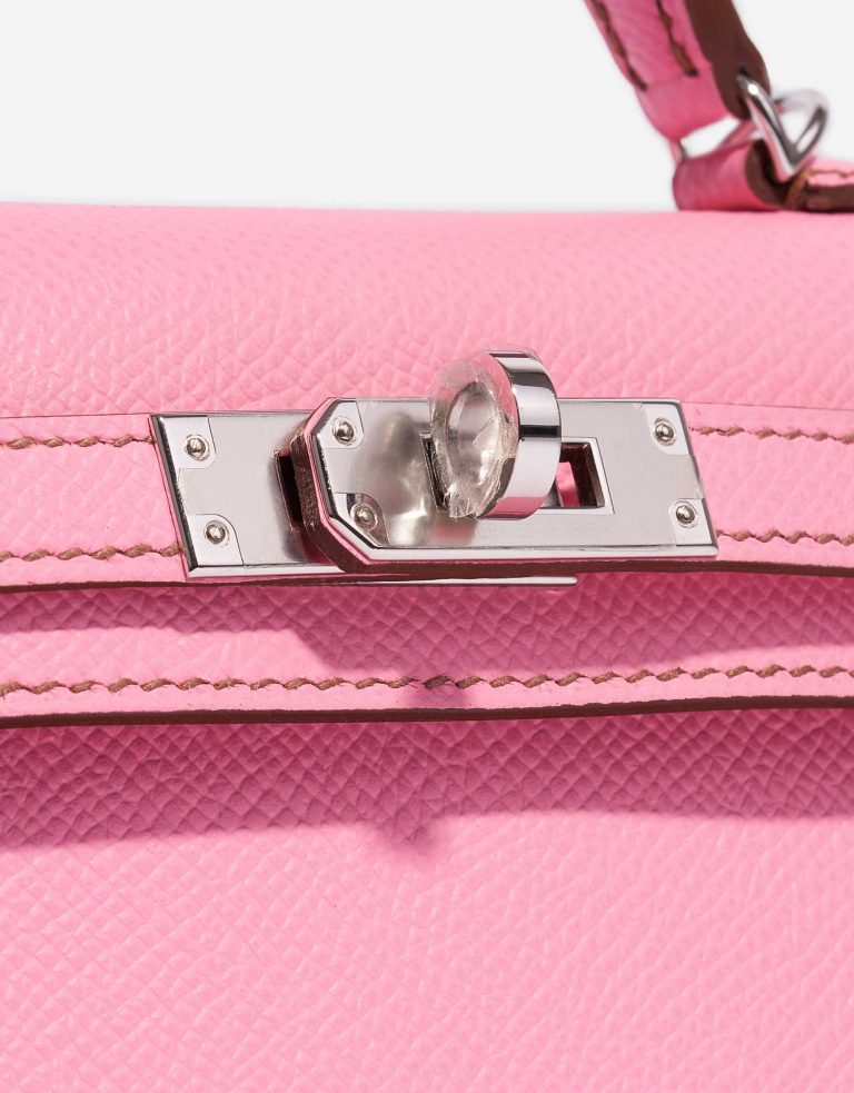 Pre-owned Hermès bag Kelly Mini Epsom 5P Bubblegum Pink Front | Sell your designer bag on Saclab.com
