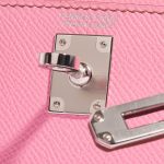 Pre-owned Hermès bag Kelly Mini Epsom 5P Bubblegum Pink, Rose Logo | Sell your designer bag on Saclab.com