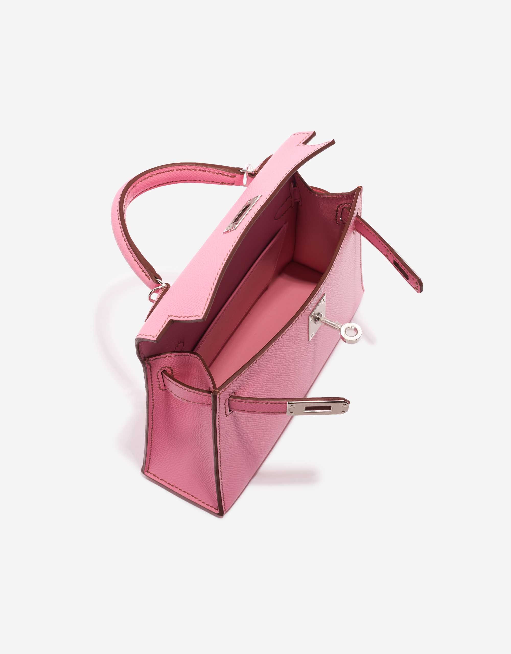 Pre-owned Hermès bag Kelly Mini Epsom 5P Bubblegum Pink, Rose Inside | Sell your designer bag on Saclab.com