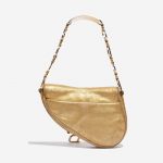 Pre-owned Dior bag Saddle Mini Ostrich Gold Gold Back | Sell your designer bag on Saclab.com