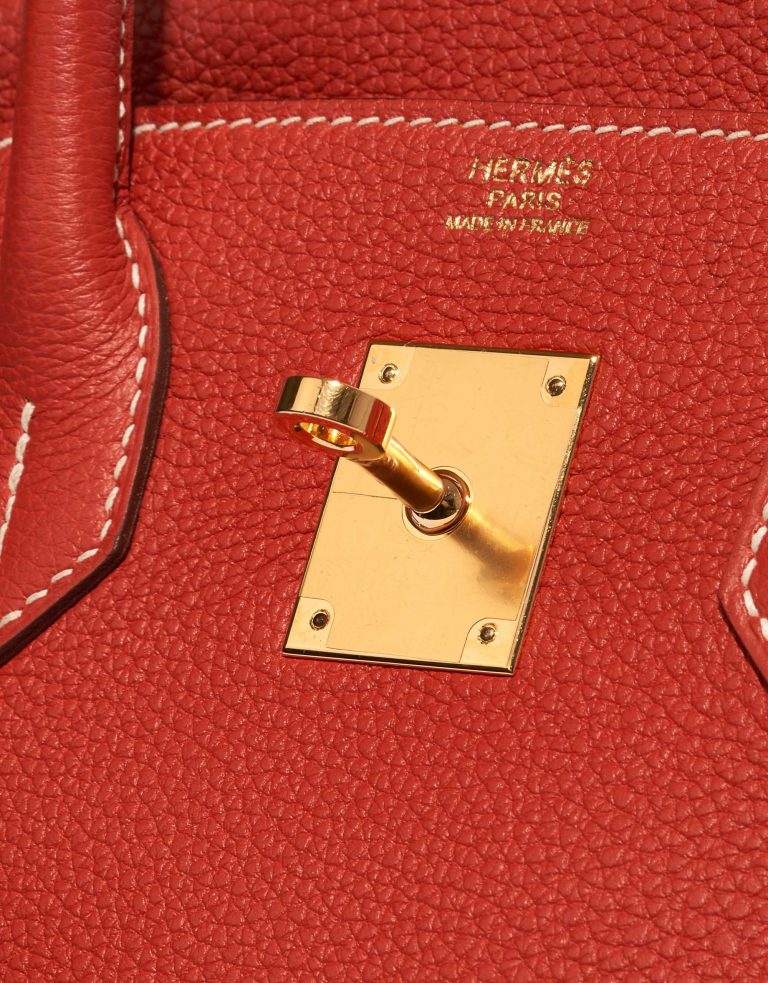 Pre-owned Hermès bag Birkin 30 Togo Rouge Sanguine Red Front | Sell your designer bag on Saclab.com