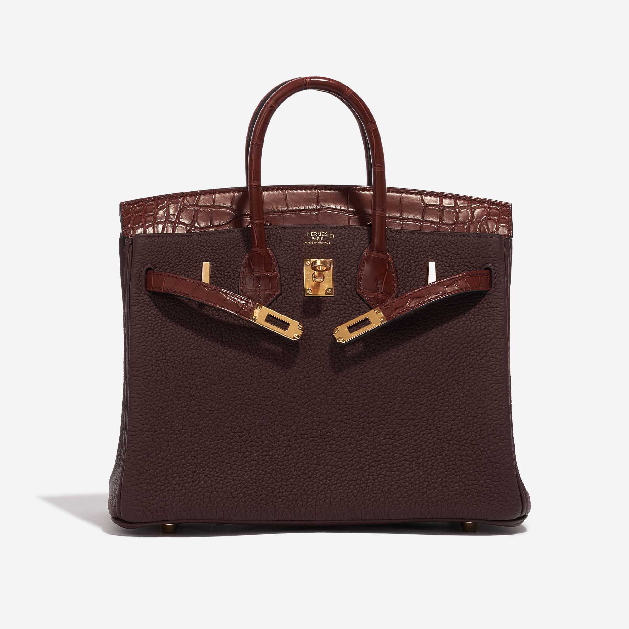 Birkin 25 touch 🔹️ Rouge sellier and bordeaux alligator matte