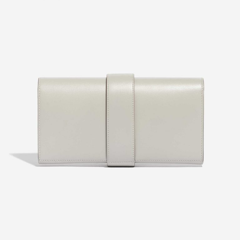 Pre-owned Hermès bag Medor Clutch Swift Gris Perle White Back | Sell your designer bag on Saclab.com