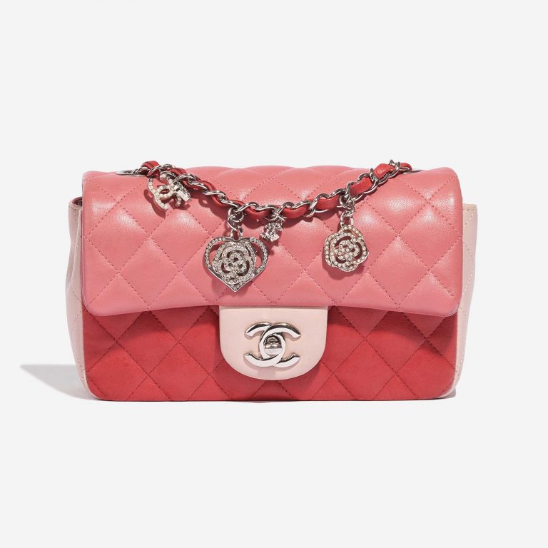 Pre-owned Chanel bag Timeless Mini Rectangular Lamb Pink / Red / Light Pink Pink, Rose Front | Sell your designer bag on Saclab.com