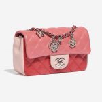 Pre-owned Chanel bag Timeless Mini Rectangular Lamb Pink / Red / Light Pink Pink, Rose Side Front | Sell your designer bag on Saclab.com