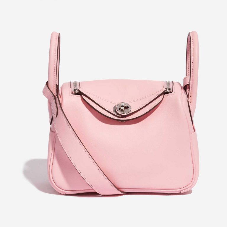 Pre-owned Hermès bag Lindy Mini Swift Rose Sakura Rose Front | Sell your designer bag on Saclab.com