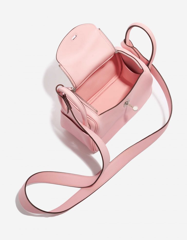 Pre-owned Hermès bag Lindy Mini Swift Rose Sakura Rose Inside | Sell your designer bag on Saclab.com