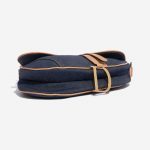 Pre-owned Dior bag Saddle Medium Leather Denim Blue Beige, Blue, Dark blue Bottom | Sell your designer bag on Saclab.com