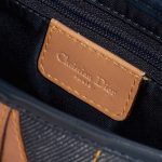 Pre-owned Dior bag Saddle Medium Leather Denim Blue Blue Logo | Sell your designer bag on Saclab.com
