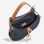 Pre-owned Dior bag Saddle Medium Leather Denim Blue Blue Inside | Sell your designer bag on Saclab.com