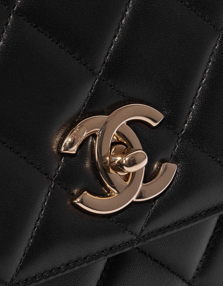 Pre-owned Chanel bag Timeless Handle Medium Calf Black Black Front | Sell your designer bag on Saclab.com