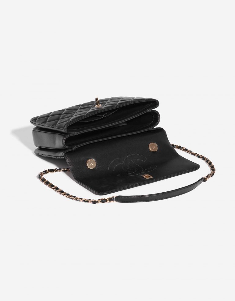 Pre-owned Chanel bag Timeless Handle Medium Calf Black Black Inside | Sell your designer bag on Saclab.com