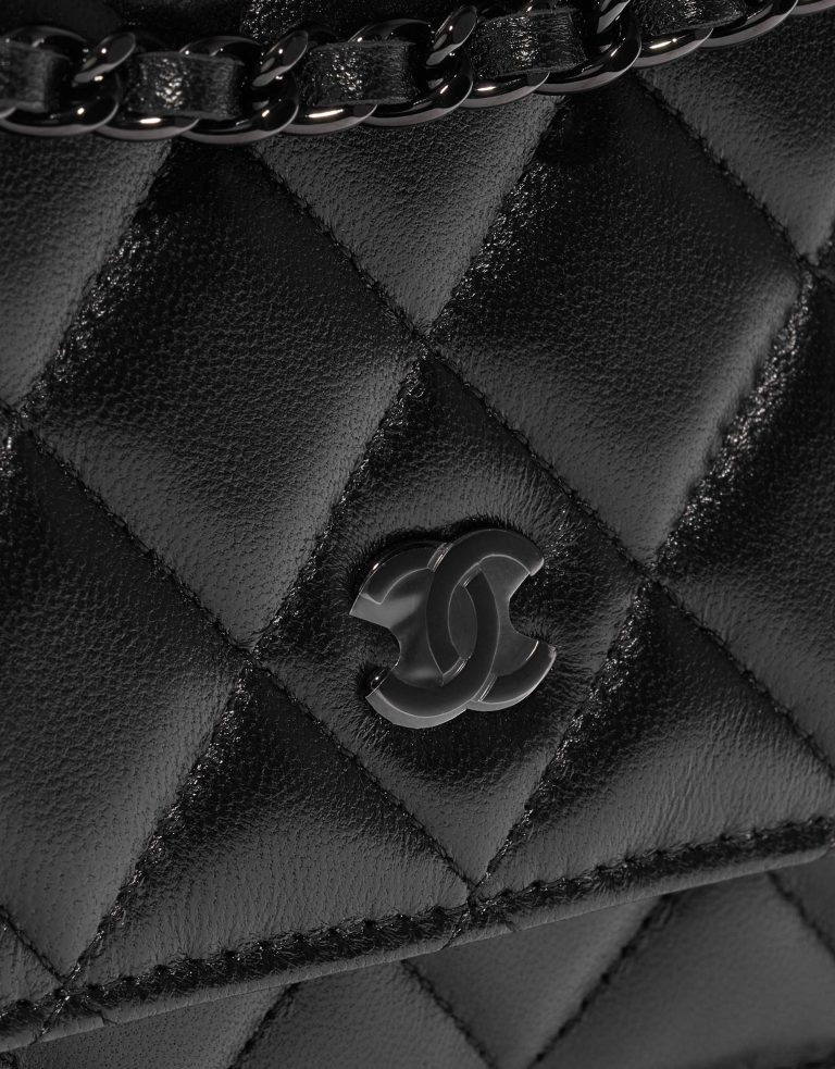 Pre-owned Chanel bag WOC Lamb So Black Black Front | Sell your designer bag on Saclab.com